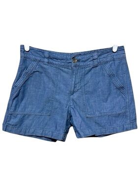 Banana Republic Denim Shorts Blue Chambray Size 6 Coastal Resort Preppy